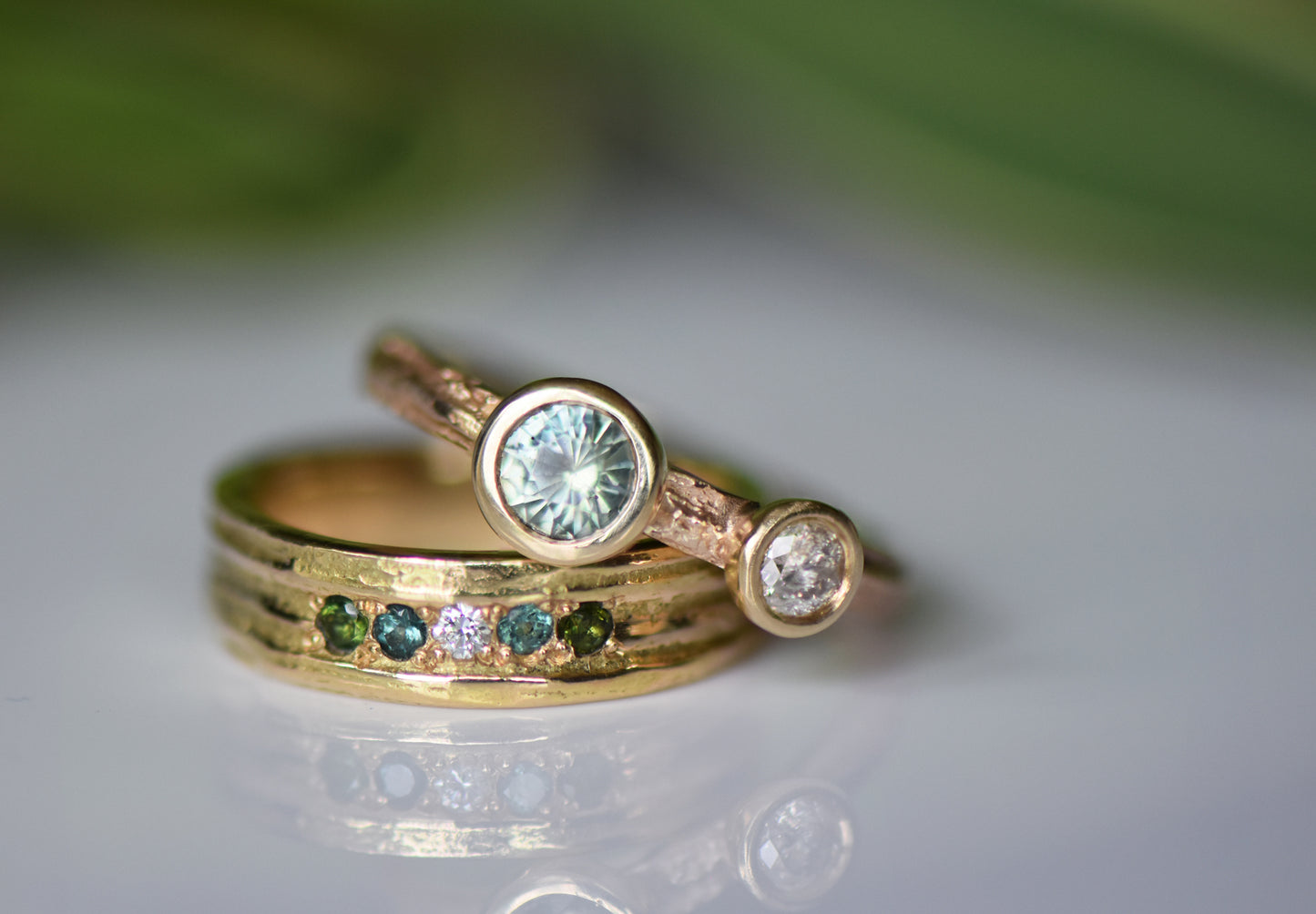 Toi et Moi ring in 14ct Gold