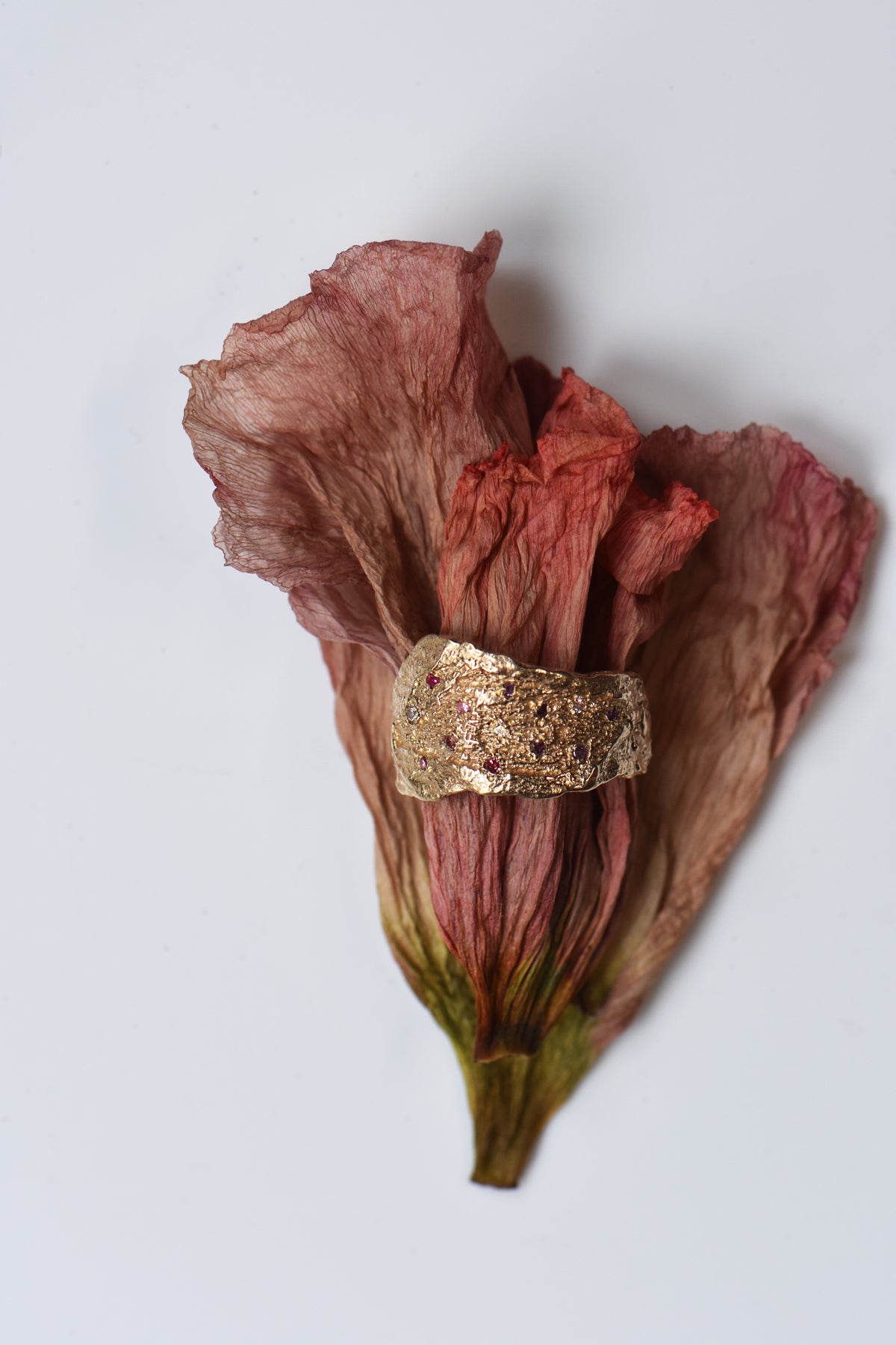 Pink Diamond London Plane Scatter Ring