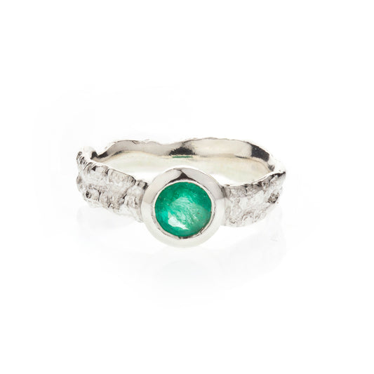 Emerald and Hawthorn Ring