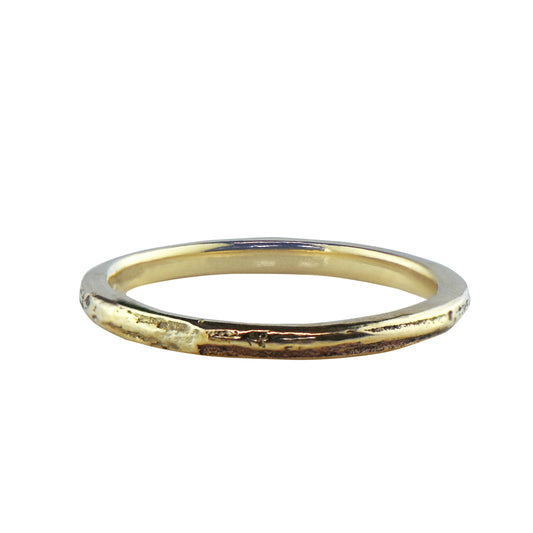 14ct Gold Extra Skinny English Oak Ring
