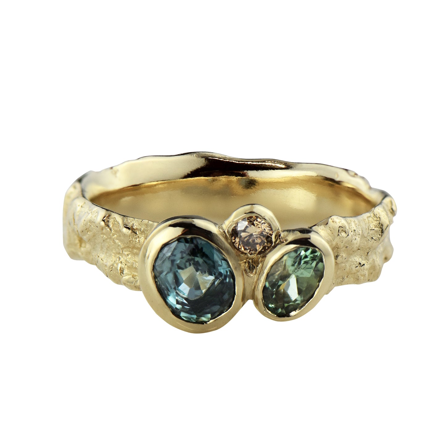 One Of A Kind 14ct Gold Hawthorn Cluster Ring