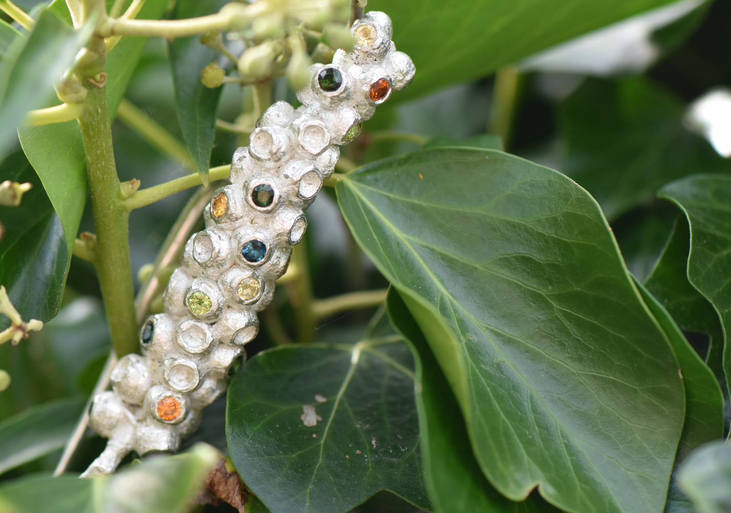 One of a Kind Willow Bottlebrush Brooch