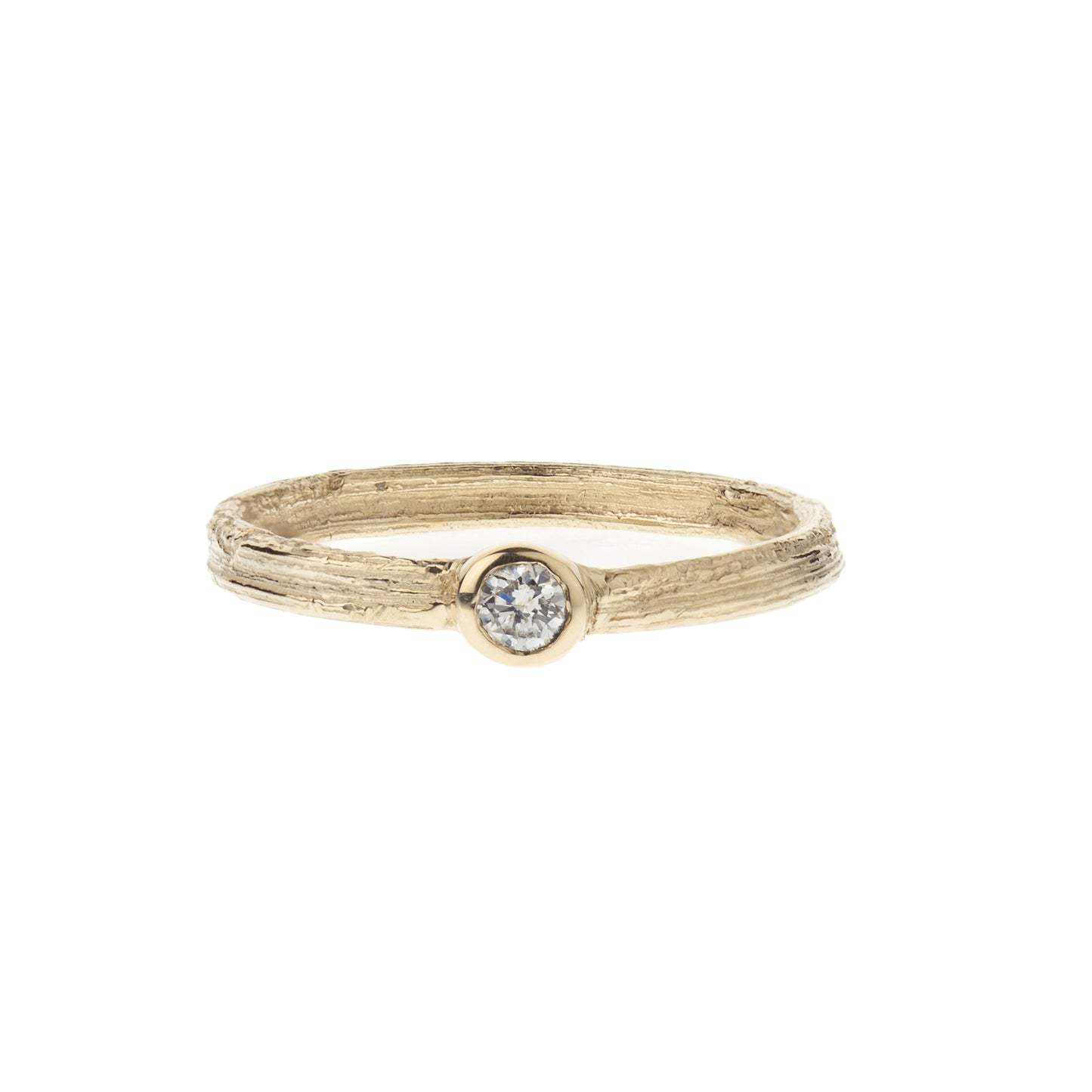 Corkscrew Willow Diamond Ring