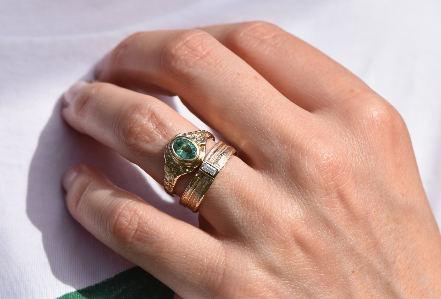 Oak Baguette Diamond Ring