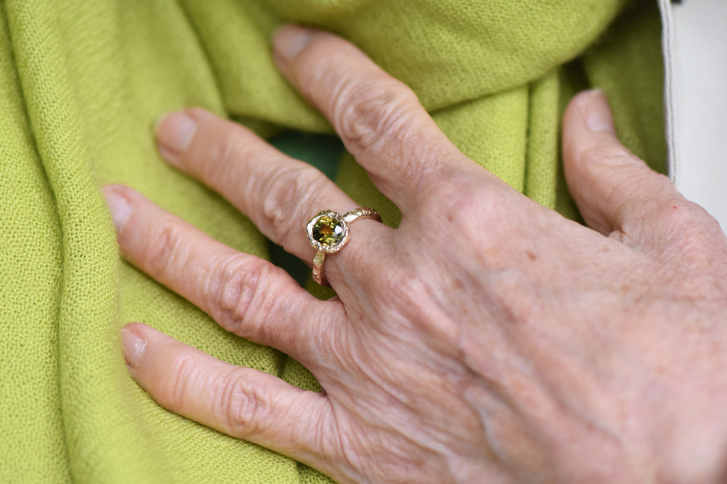 Hawthorn and Sapphire Ring