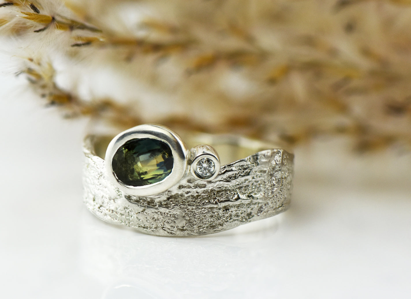 Montana Sapphire and Diamond Ring