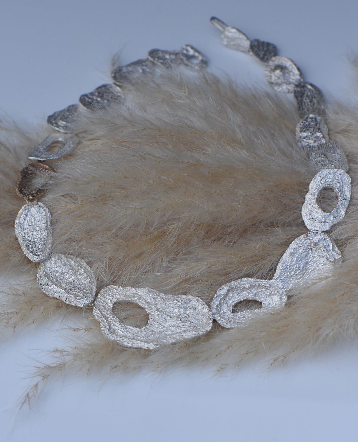 Silver and Gold One Of A Kind London Plane Statement Necklace