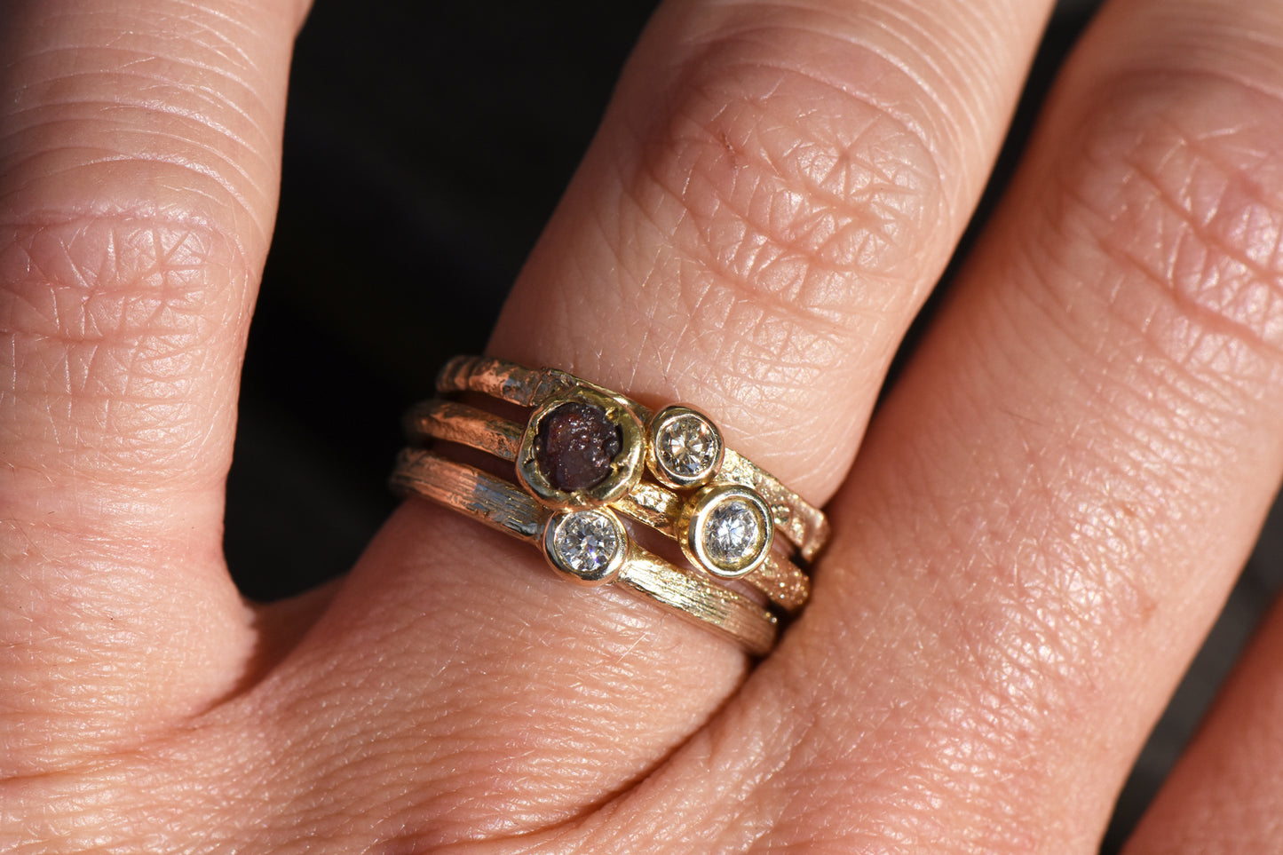 Corkscrew Willow Diamond Ring