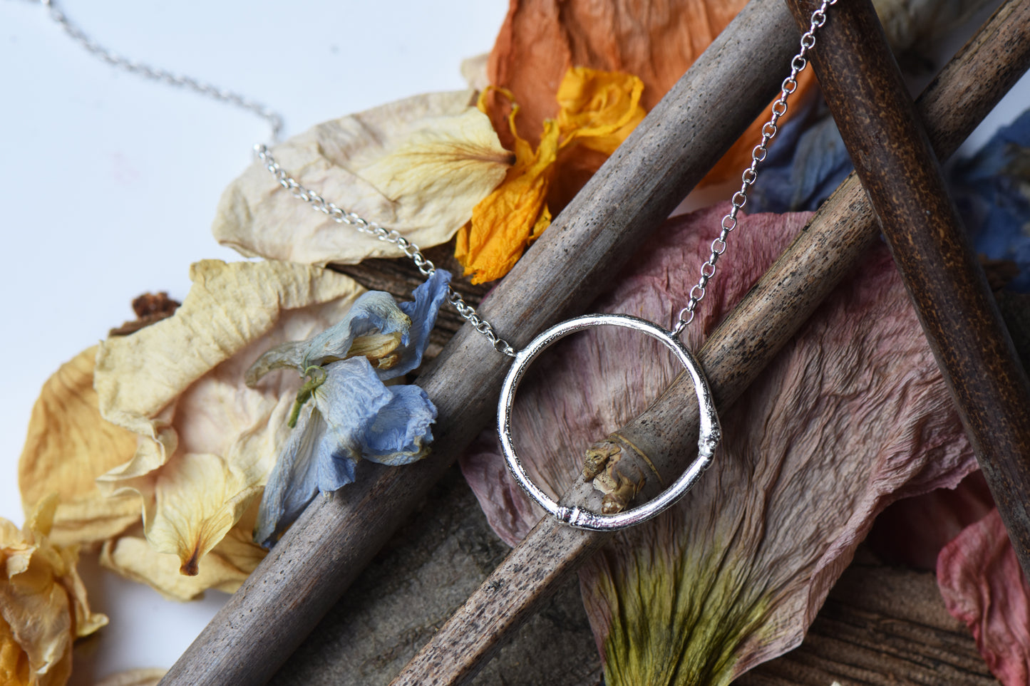 Large Bamboo Hoop Necklace