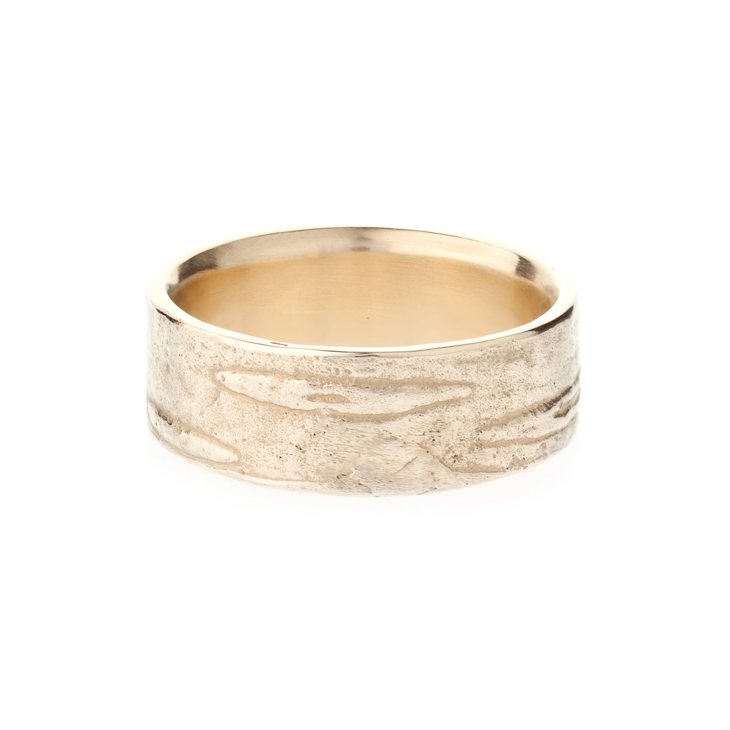 9ct Gold Silver Birch Band