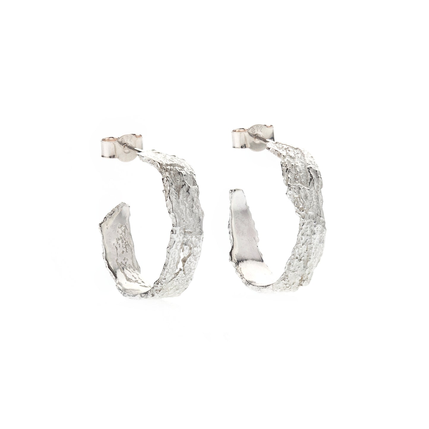 Medium Silver London Plane Hoops