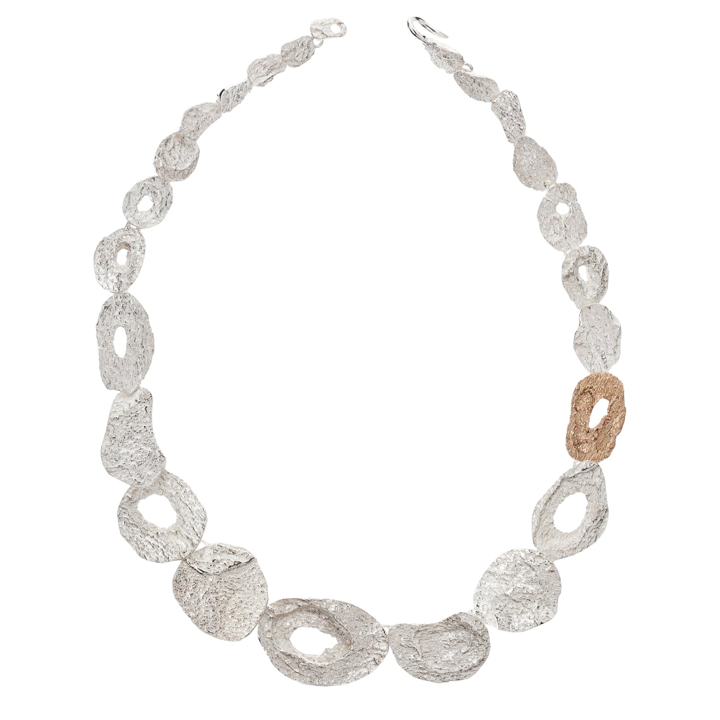 Silver and Gold One Of A Kind London Plane Statement Necklace