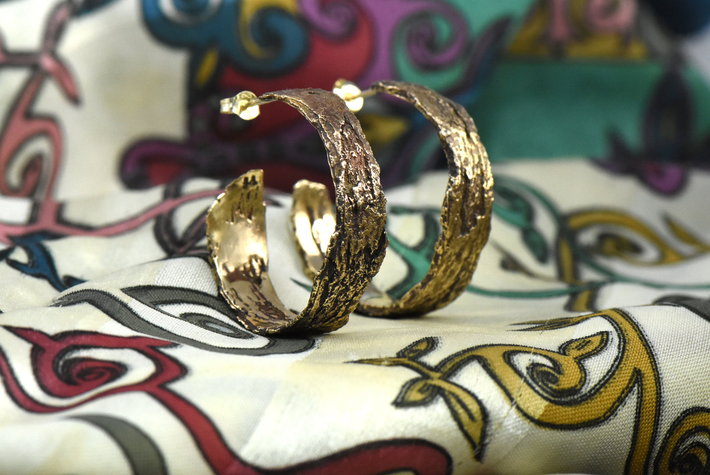 Large Bronze London Plane Hoops