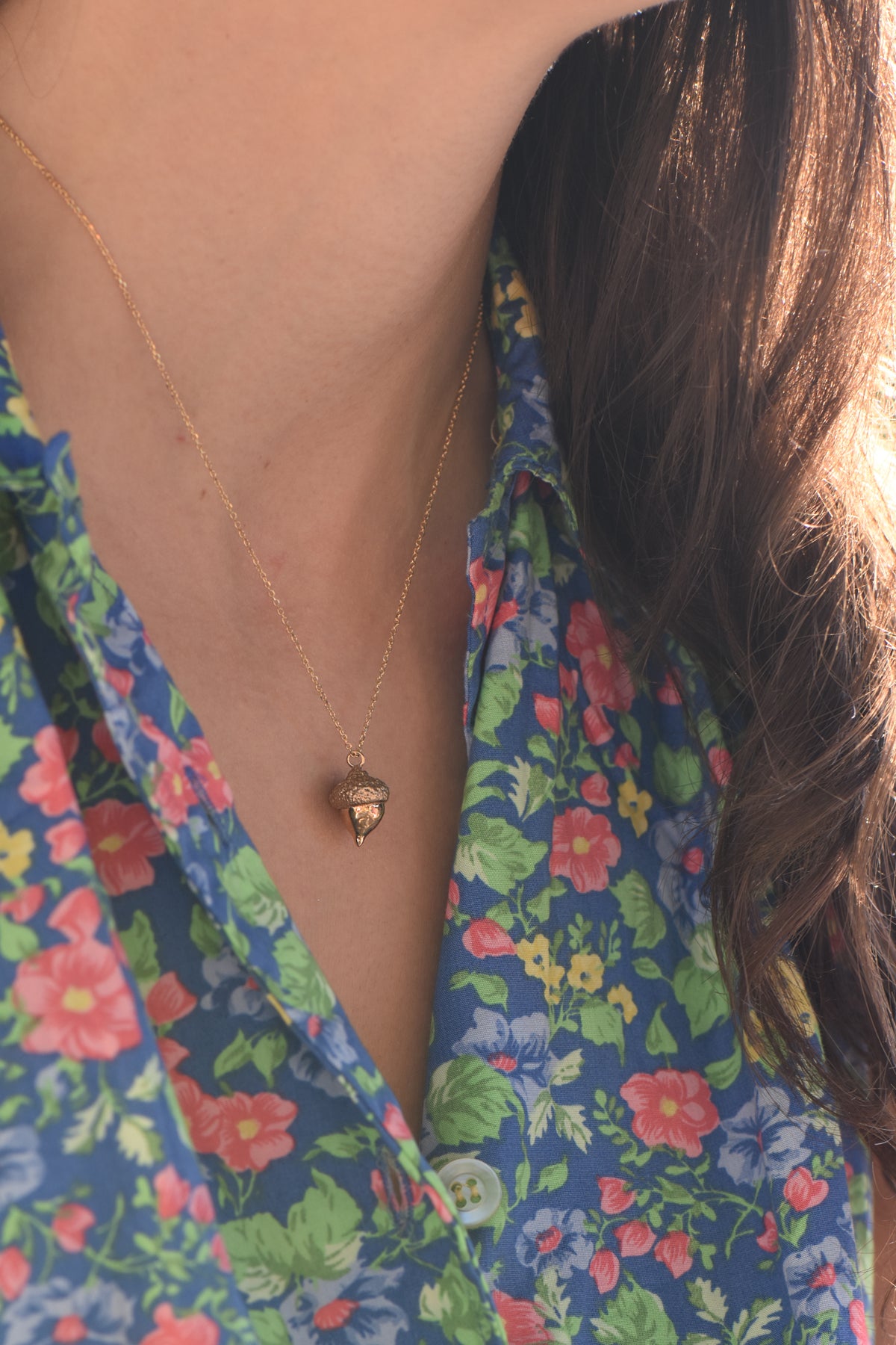 Bronze Acorn Necklace