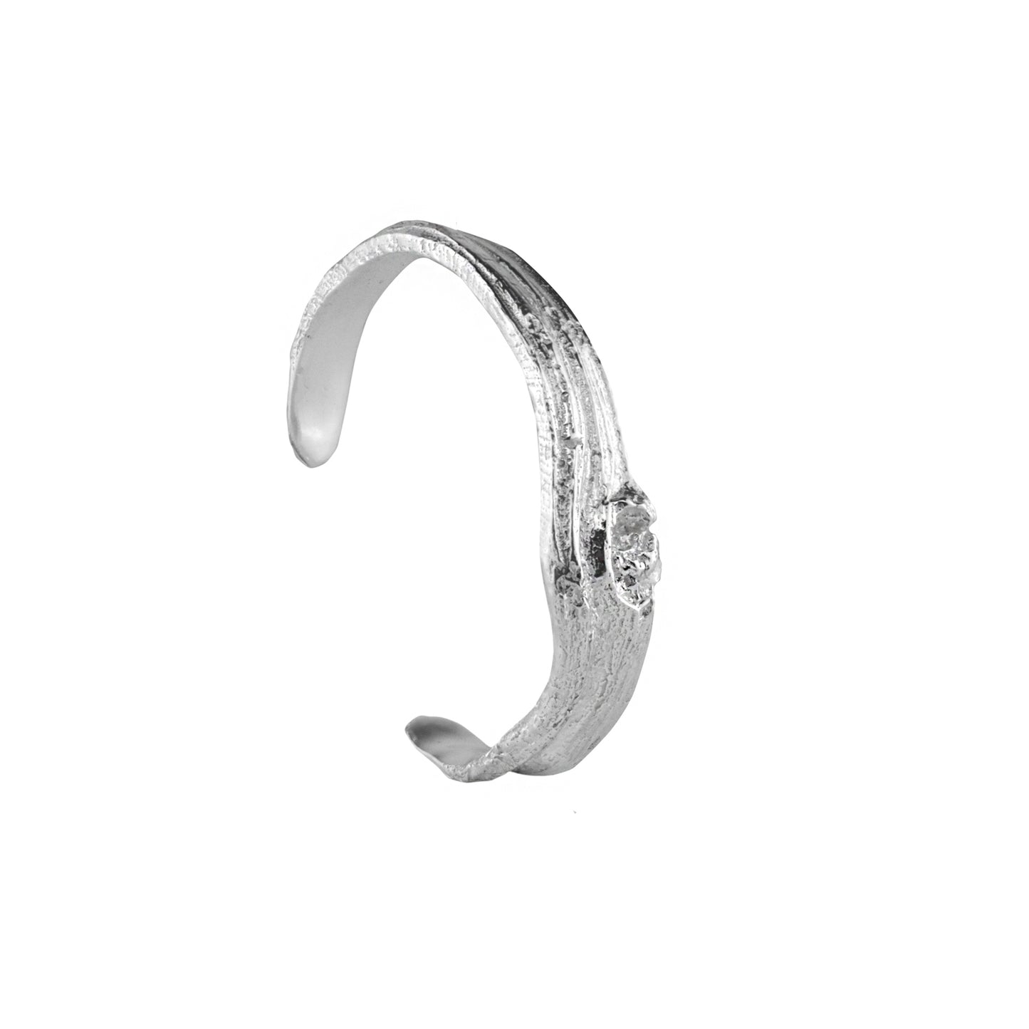 Oak Knot Cuff in Silver