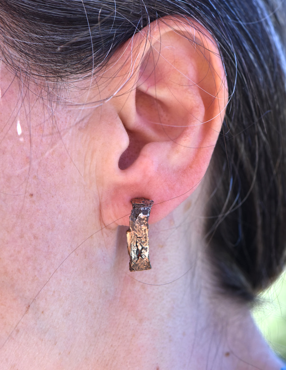 Medium Bronze London Plane Hoops