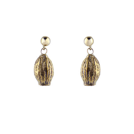 Bronze Seed Drop Earrings