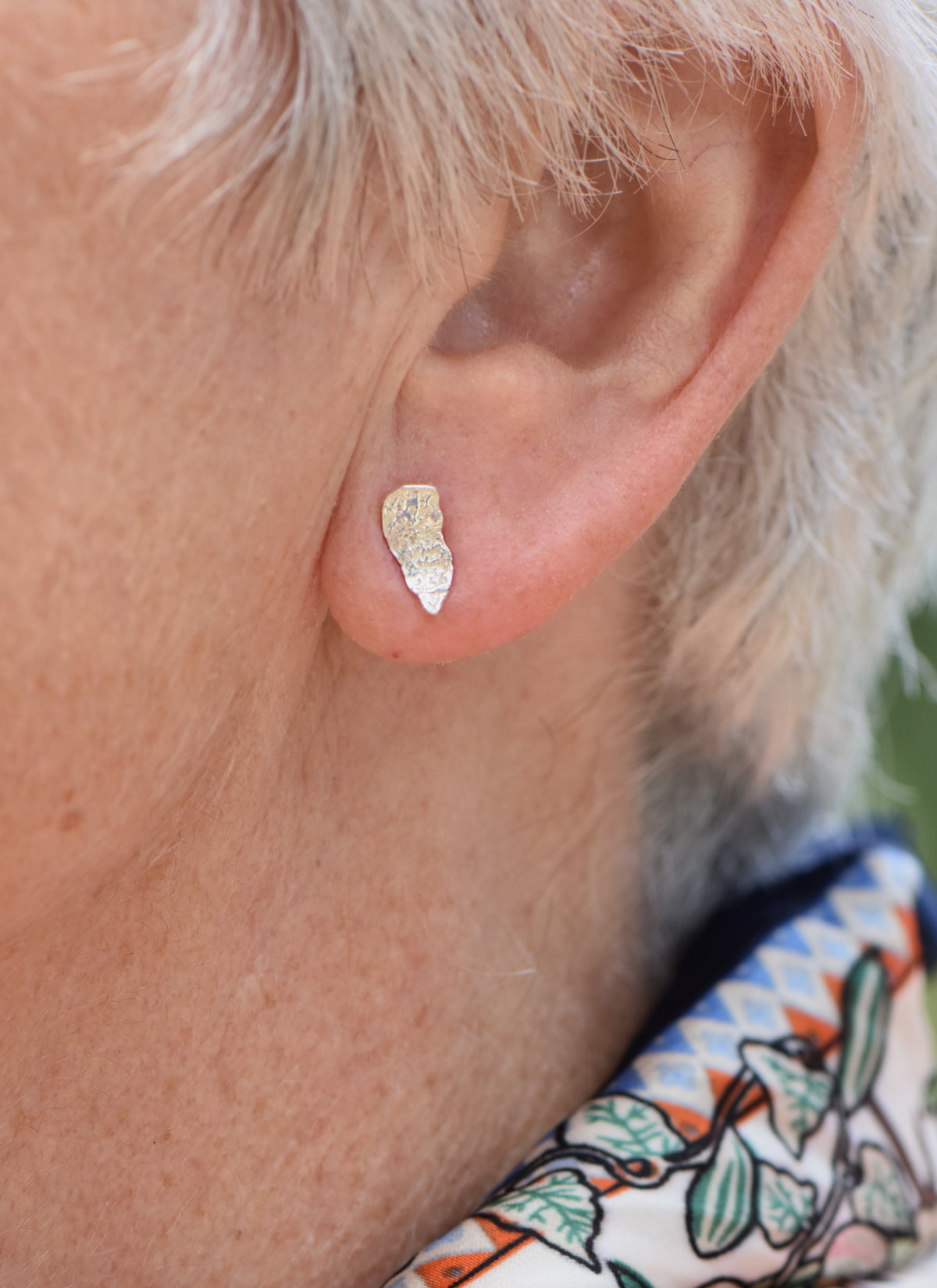 Silver London Plane Wisp Studs