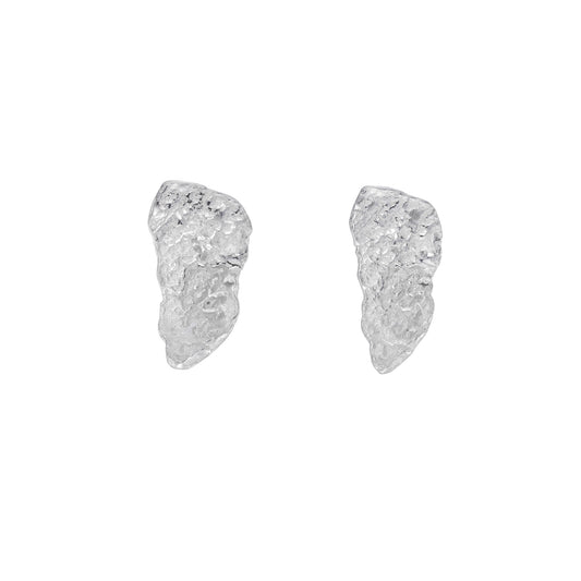 London Plane wisp studs - silver