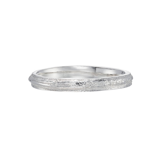 Skinny English Oak ring - silver