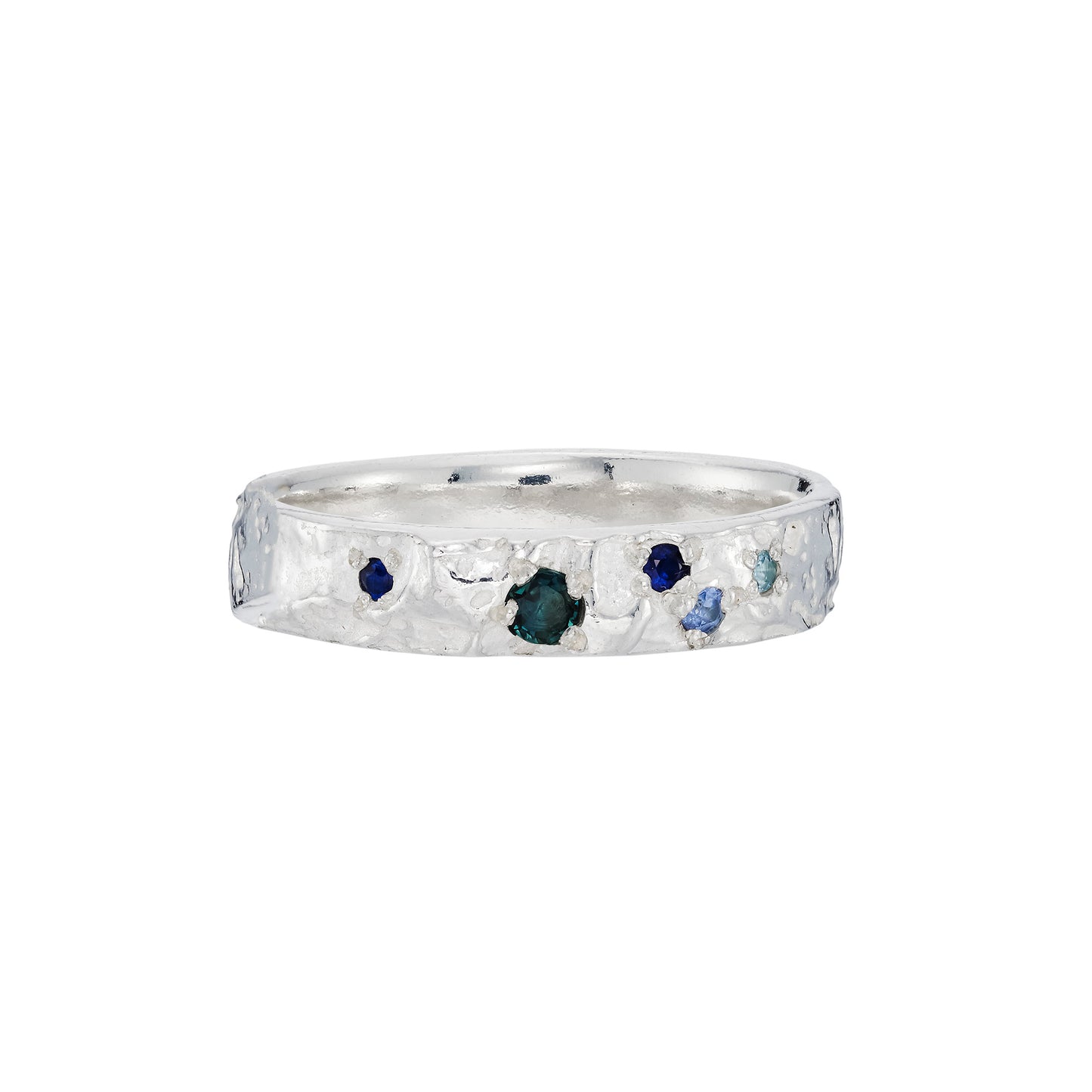 Subtle English Oak  ring - silver and gemstone