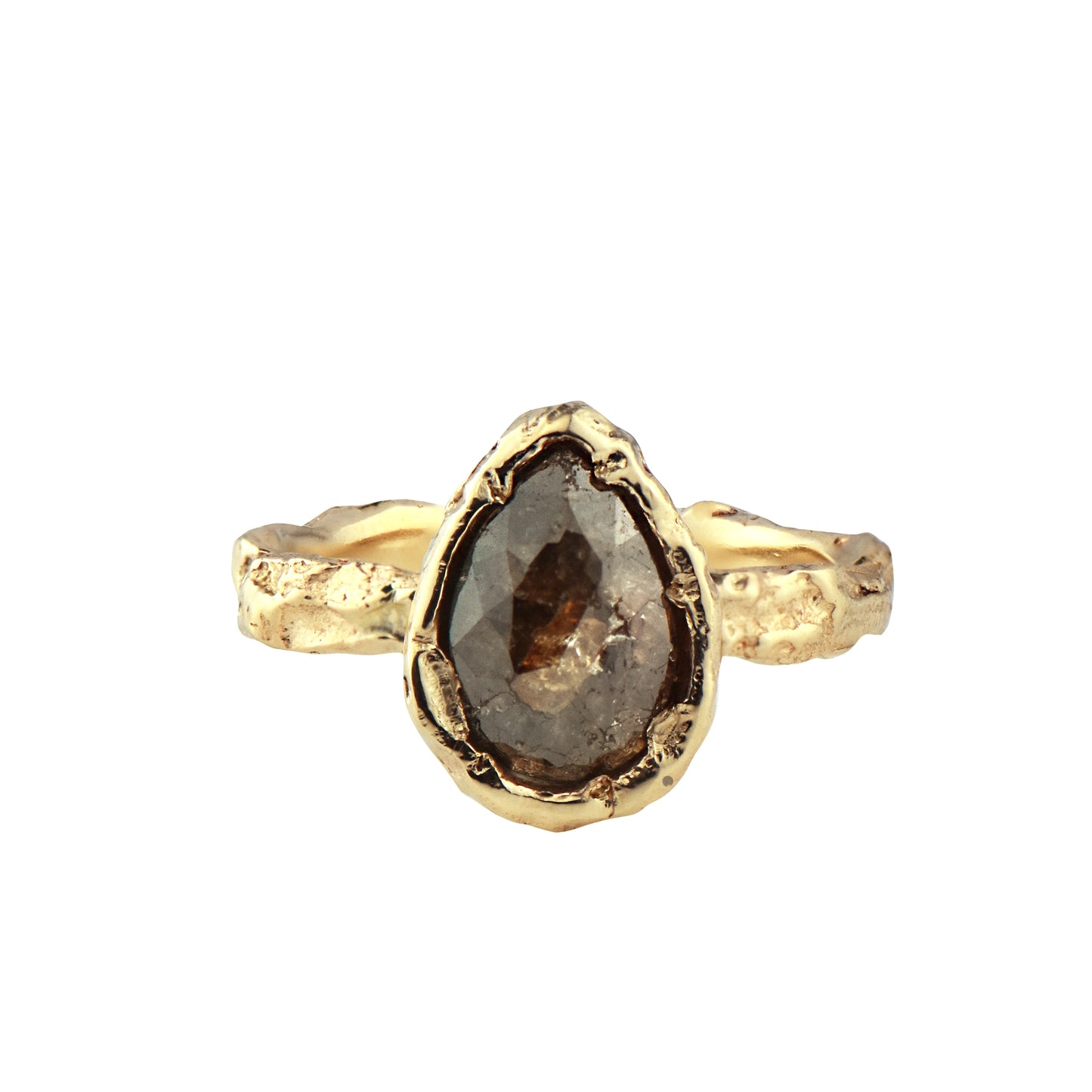 Brown Pear Rose Cut Diamond