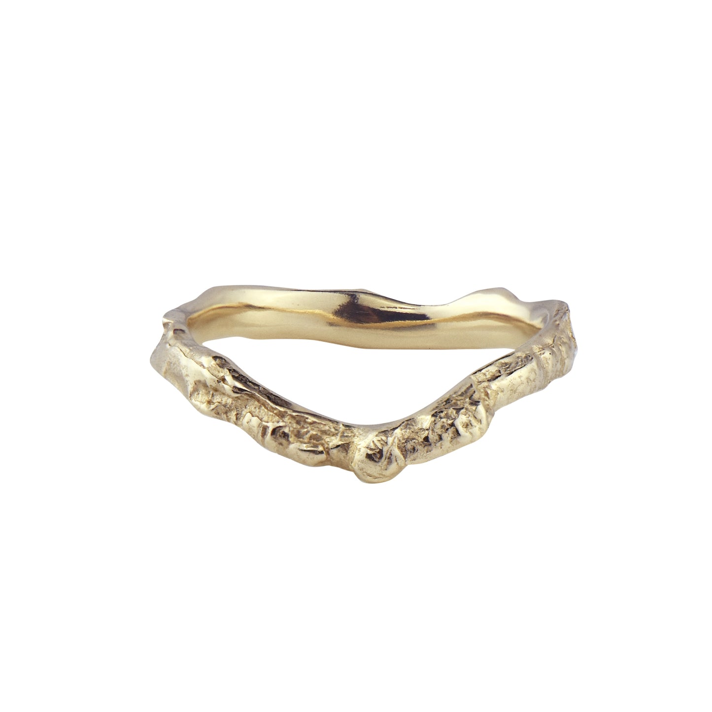 9ct Gold Hawthorn V Band