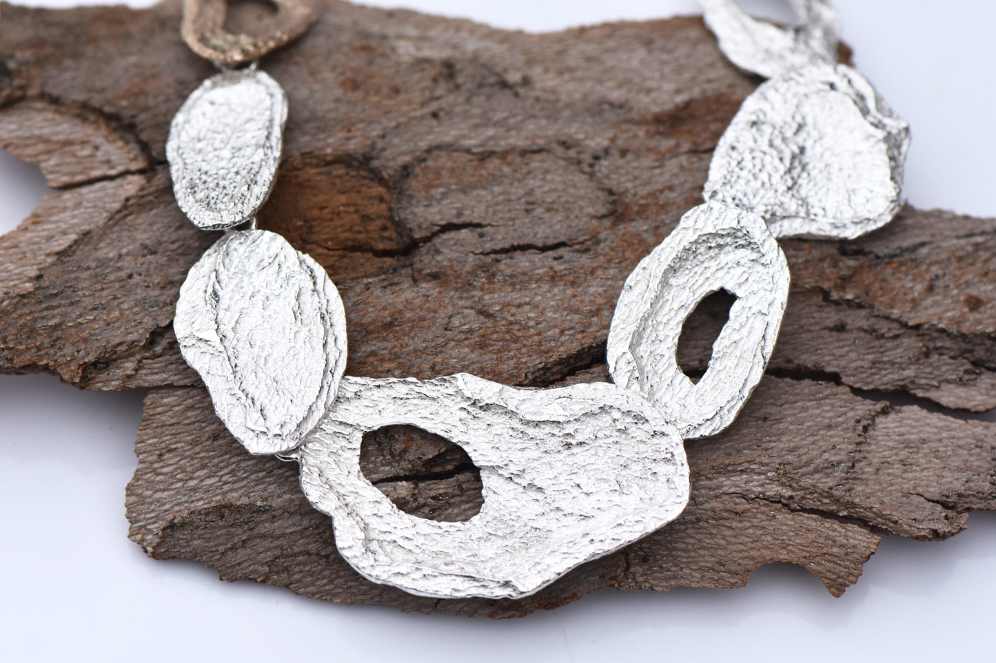 Silver and Gold One Of A Kind London Plane Statement Necklace