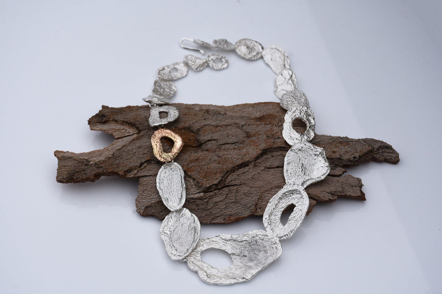 Silver and Gold One Of A Kind London Plane Statement Necklace