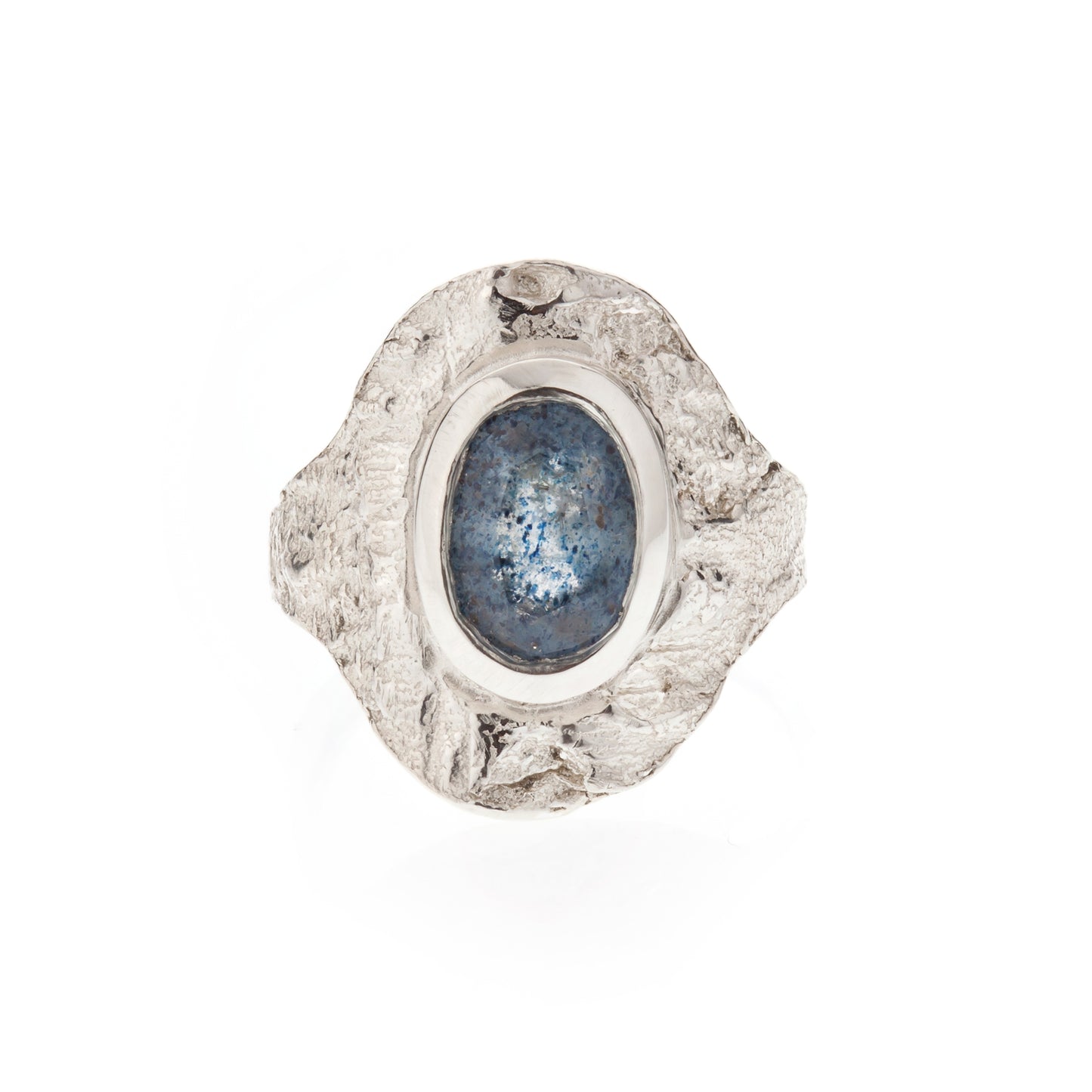 Cherry Tree and Lapiz Quartz Shield Ring