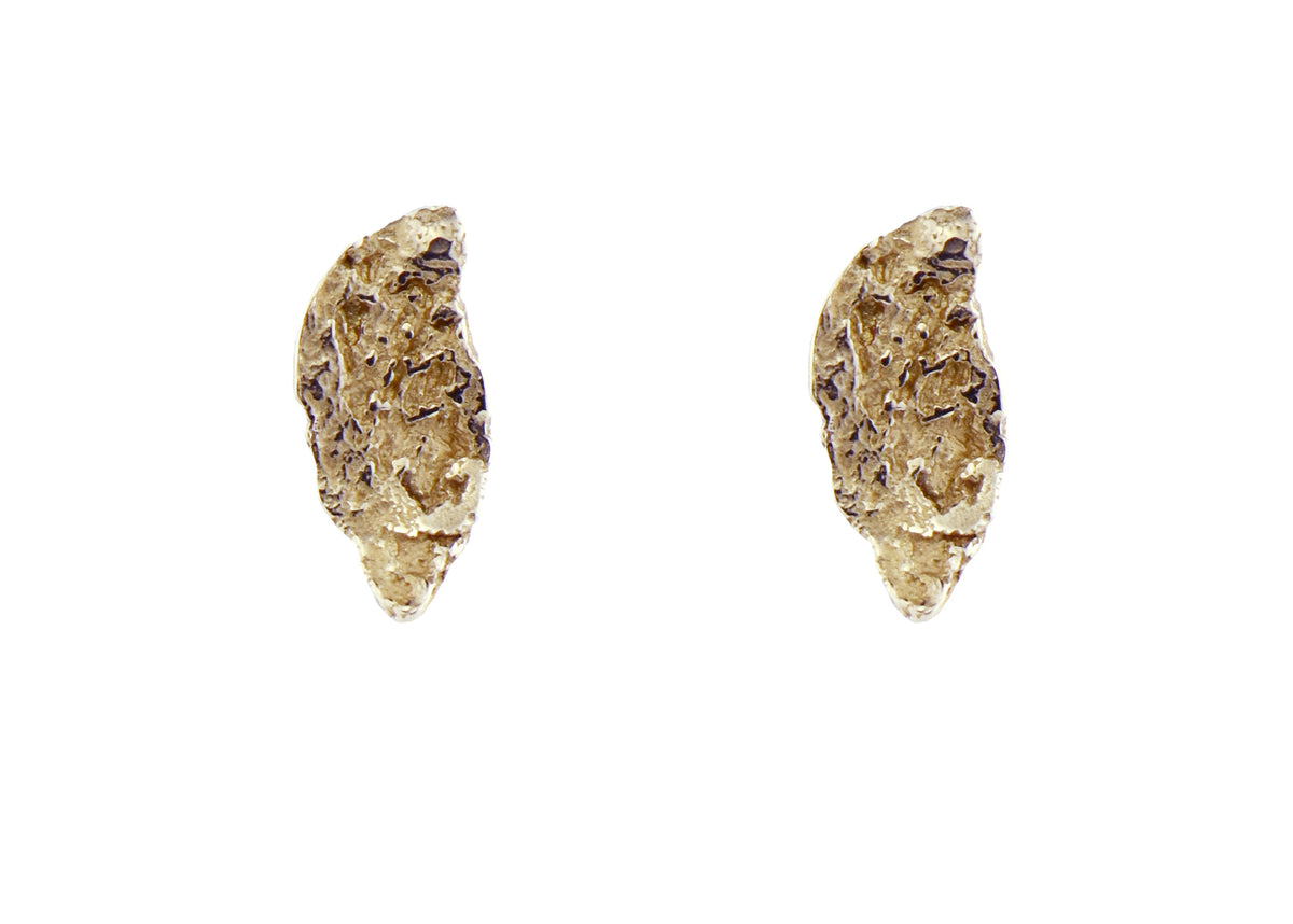 London Plane wisp studs - 9ct gold