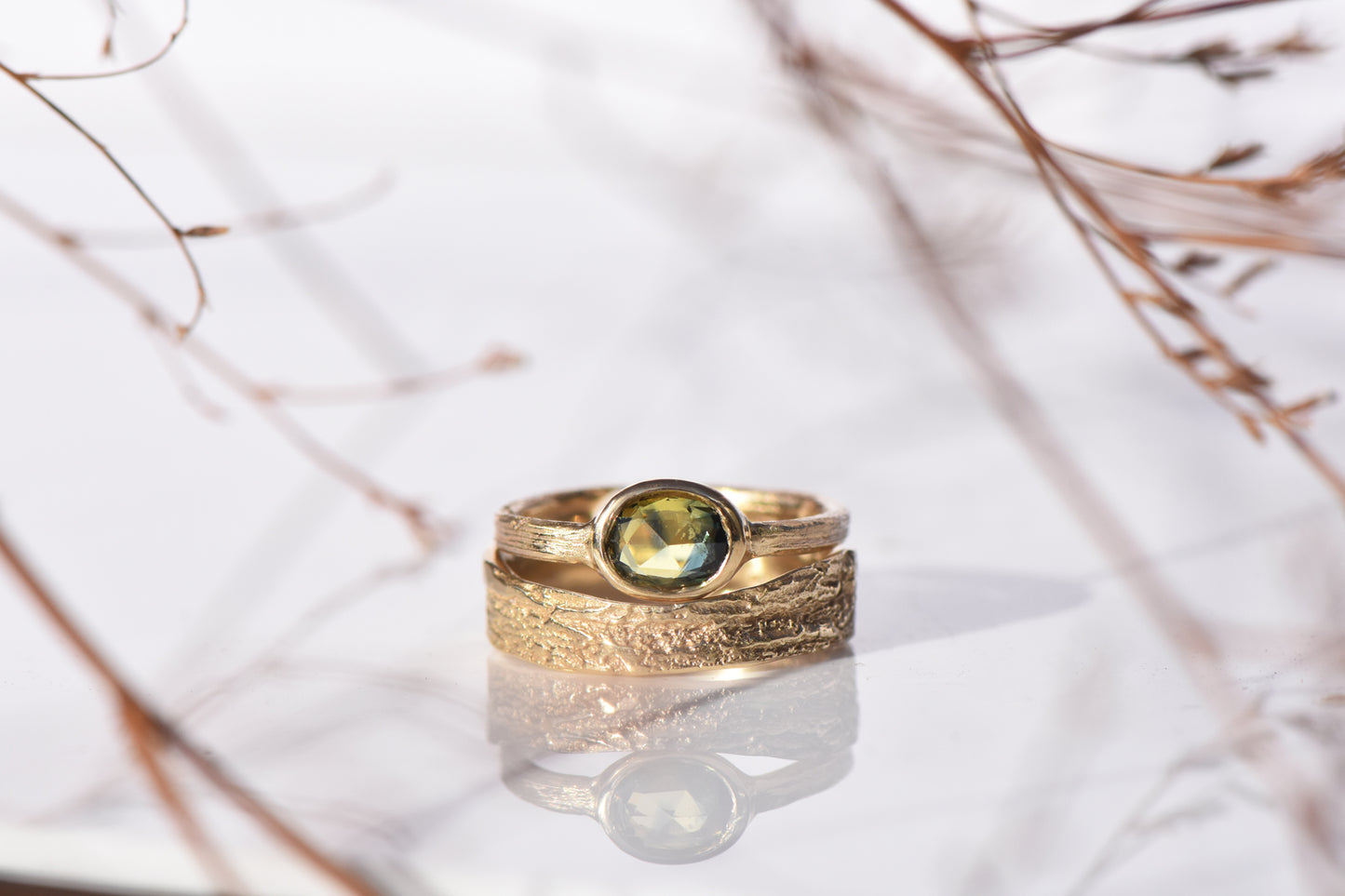 4mm London Plane ring - 9ct yellow gold