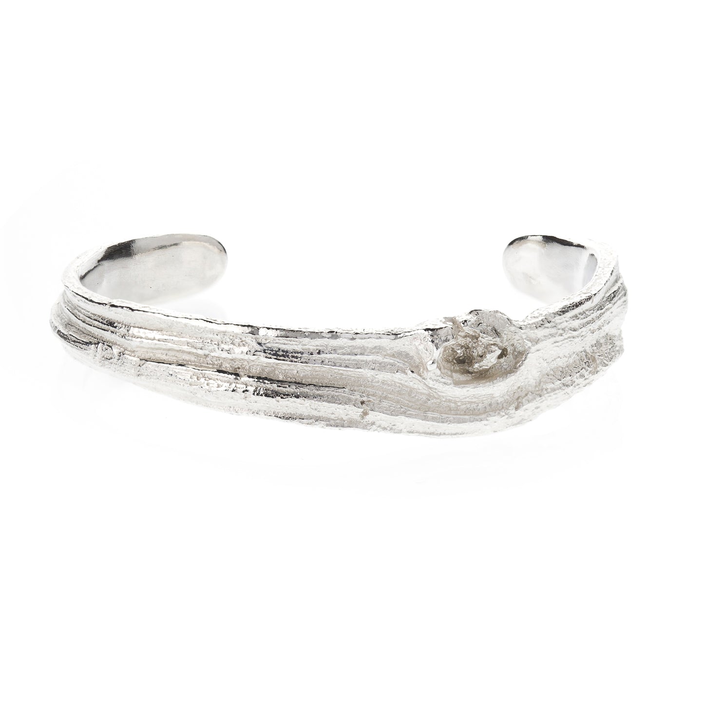 Oak Knot Cuff in Silver