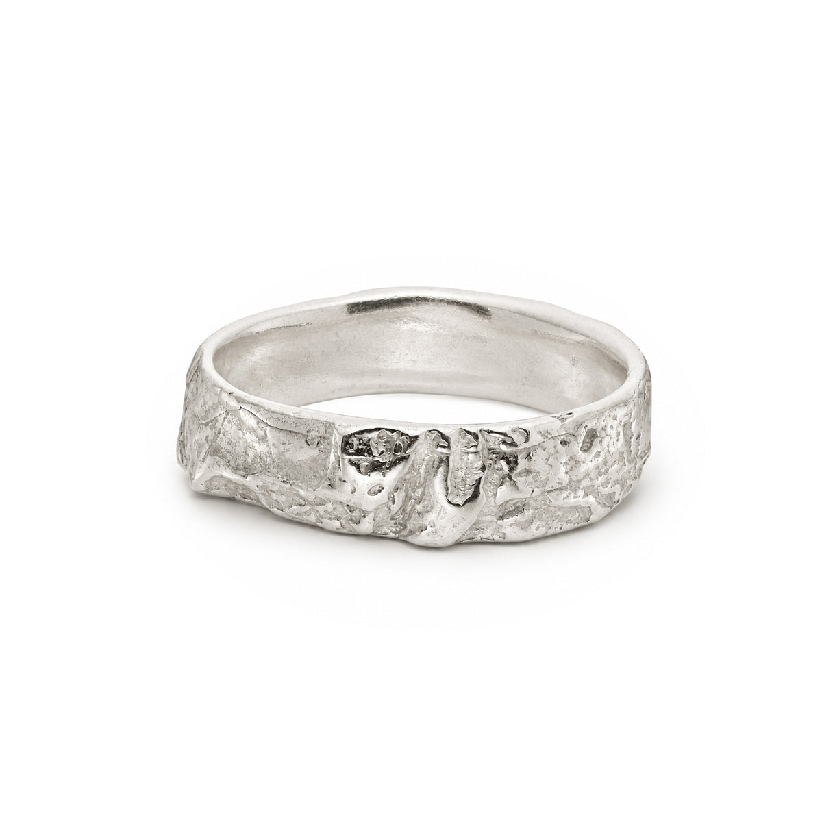 6mm Subtle English Oak ring - silver