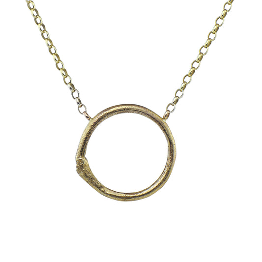 9ct Gold Bamboo Hoop Necklace