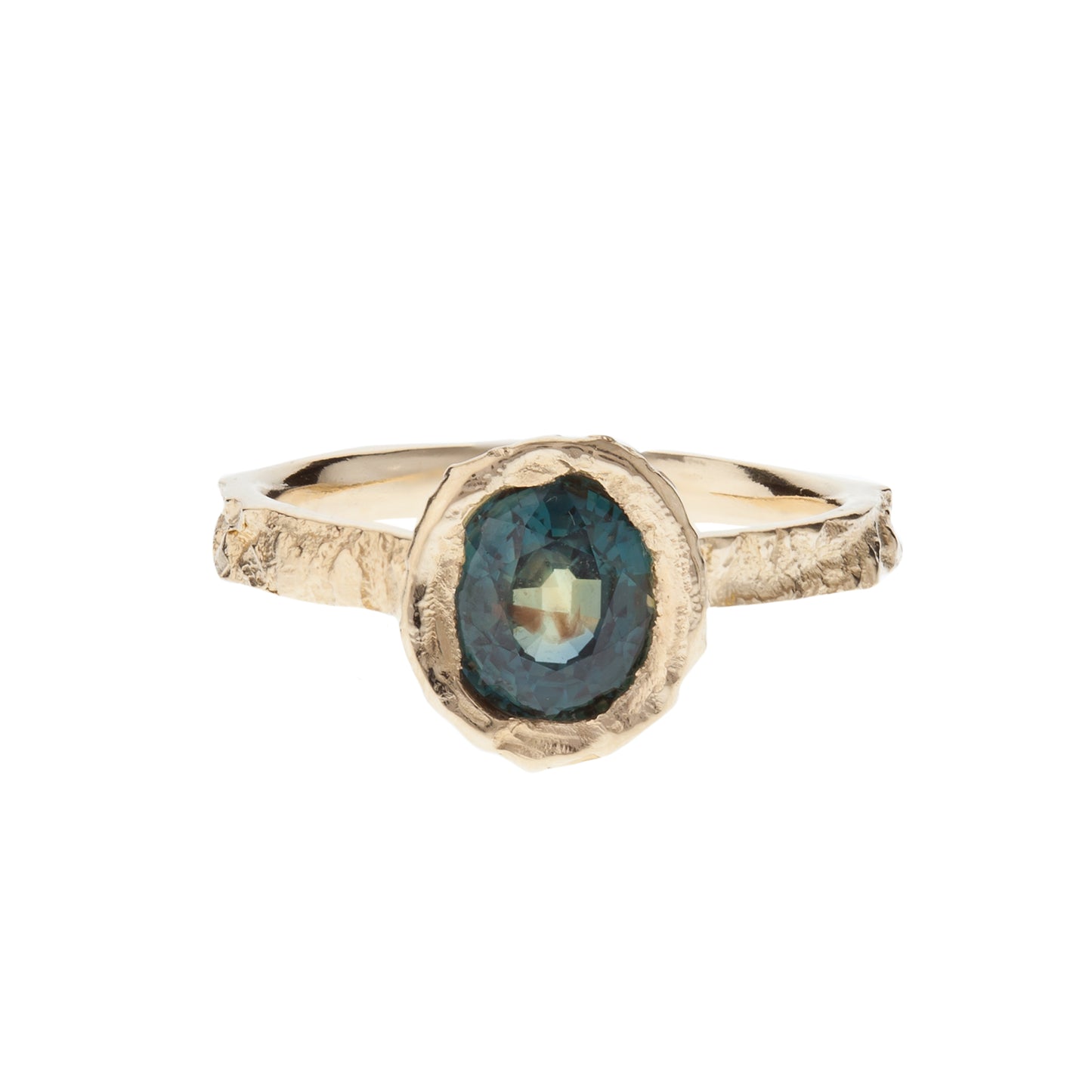OOAK Hawthorn ring - 14ct gold and sapphire