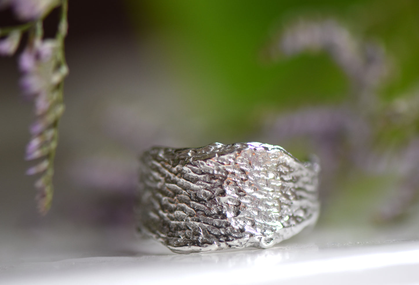 Chunky London Plane Ring in Silver