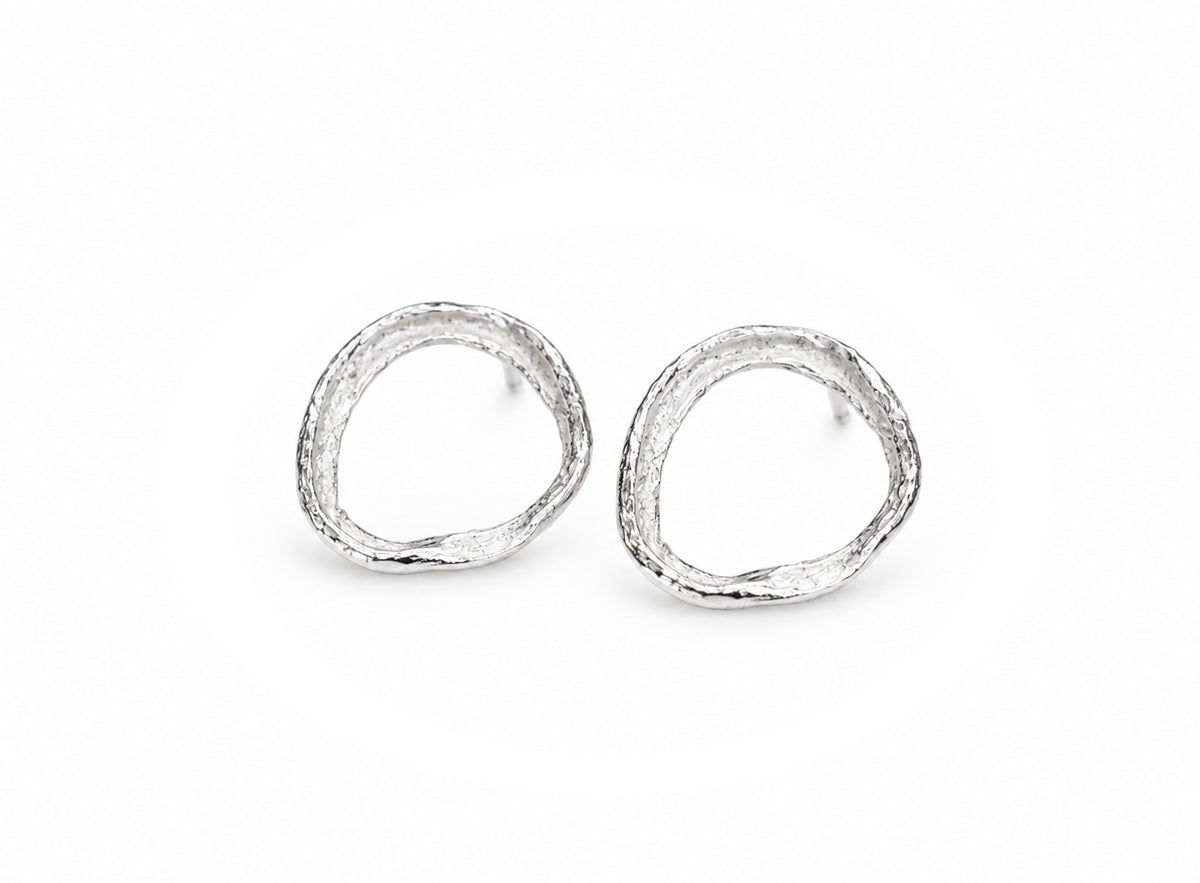 Corkscrew studs - silver