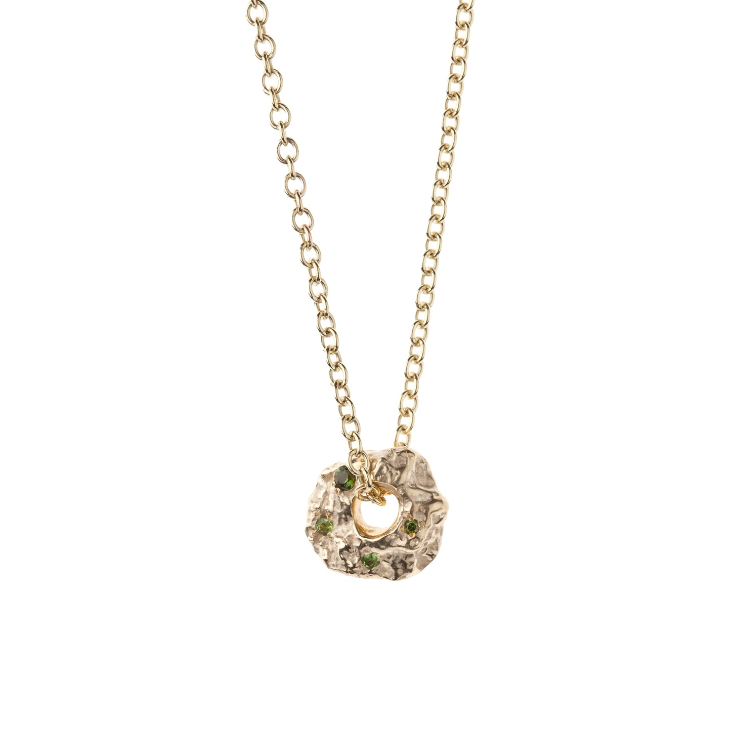 Golden Bark Spinner - 9ct gold with stones