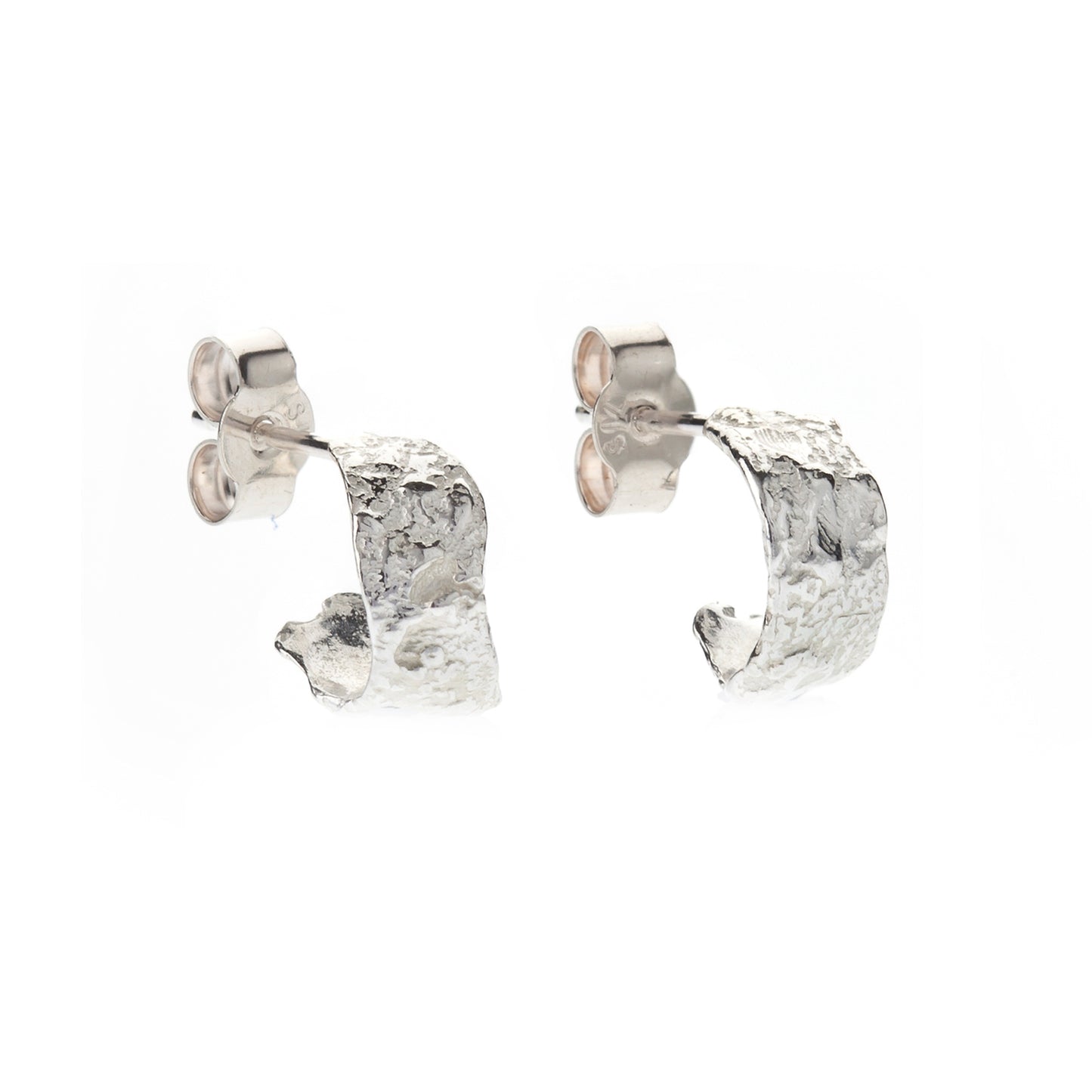 Mini Oak hoops - silver