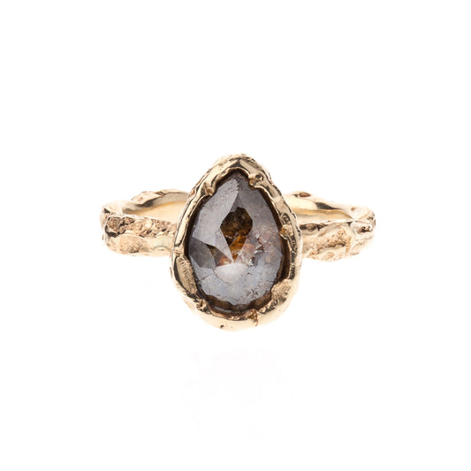 14ct Gold and Rose Cut Brown Diamond