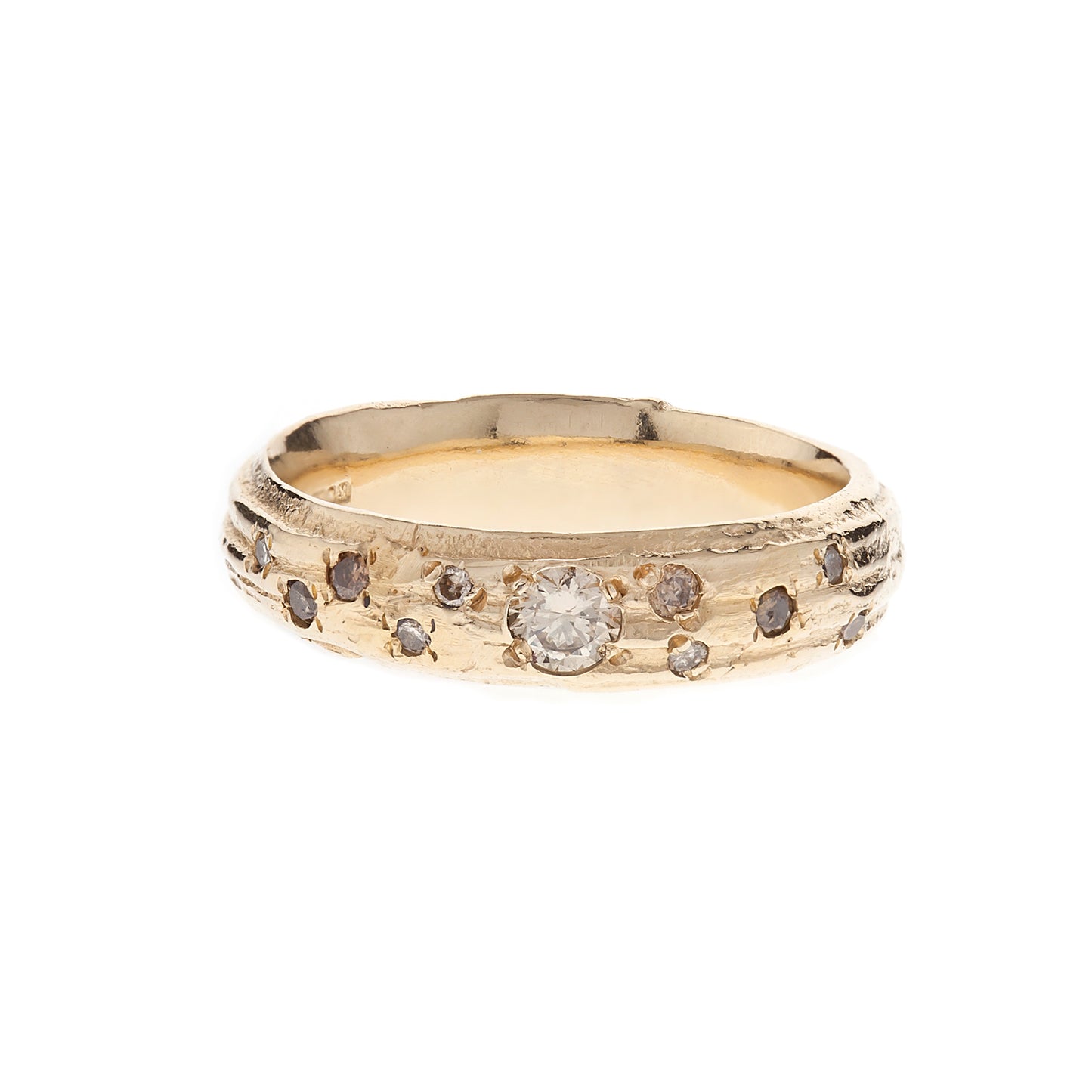 14ct Gold English Oak Scatter Band