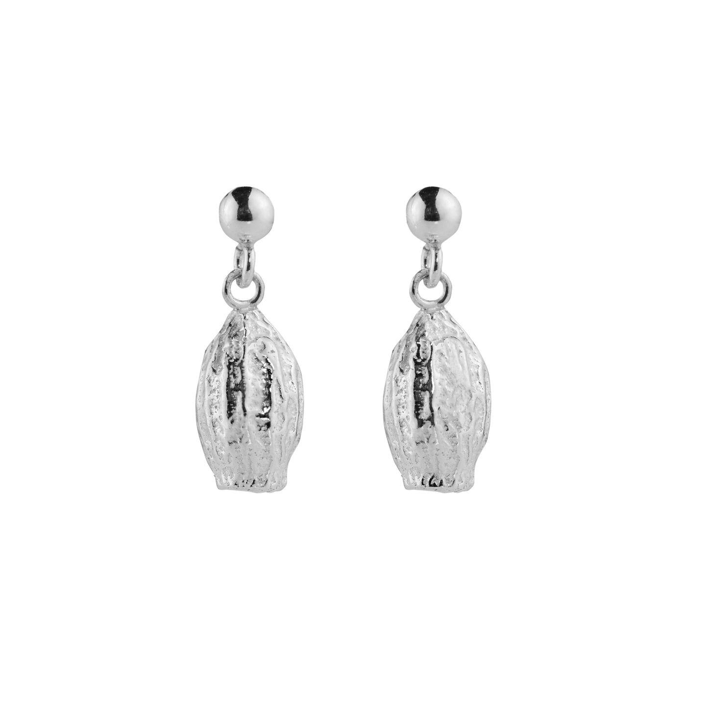 Silver Seed Drop Earrings