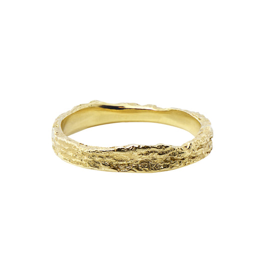 9ct Gold Skinny London Plane Ring