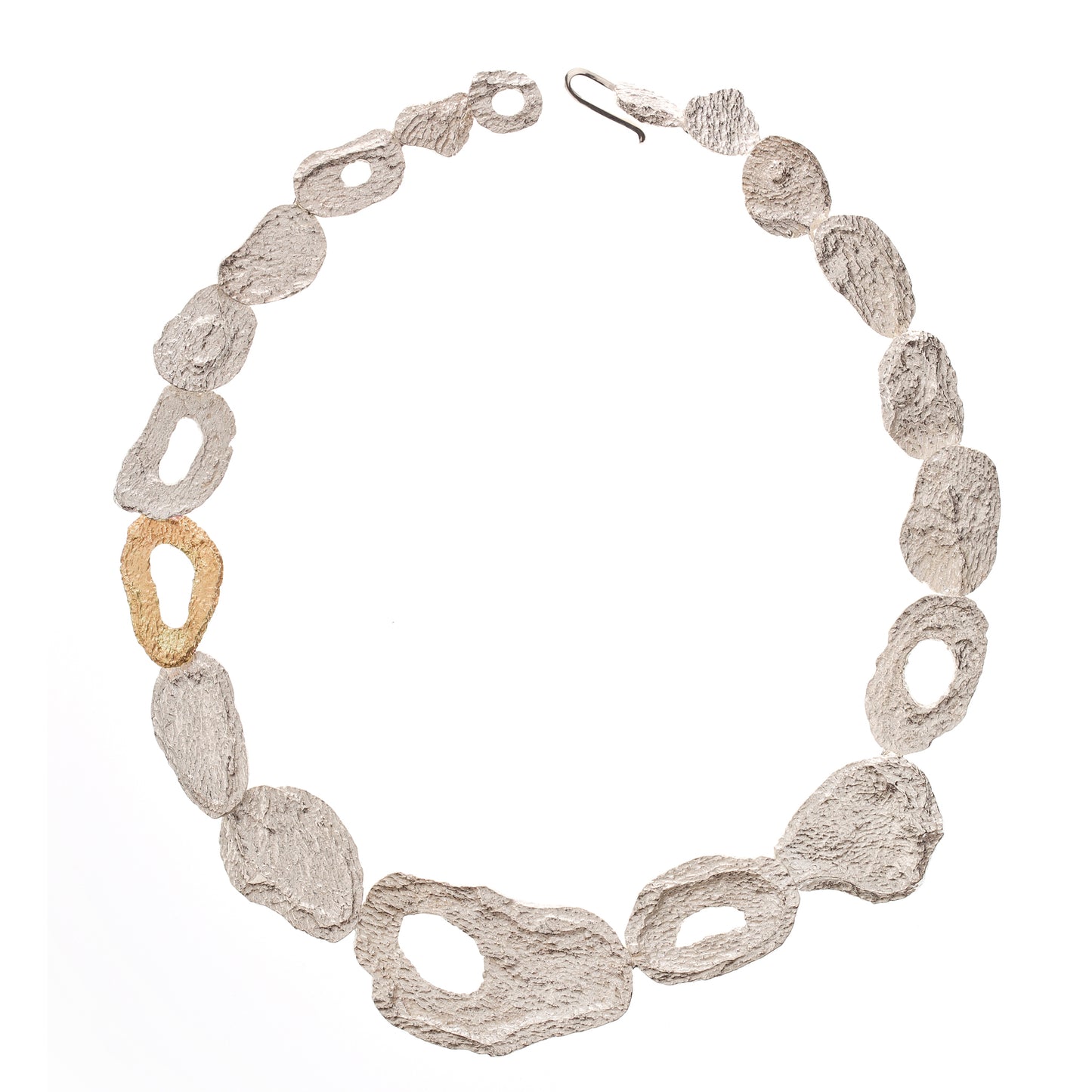 Silver and Gold One Of A Kind London Plane Statement Necklace