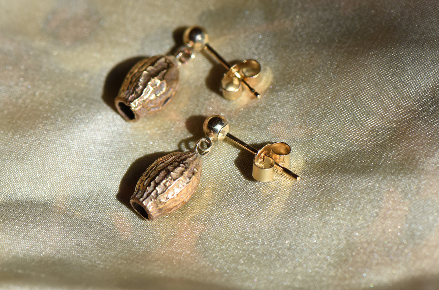 Bronze Seed Drop Earrings