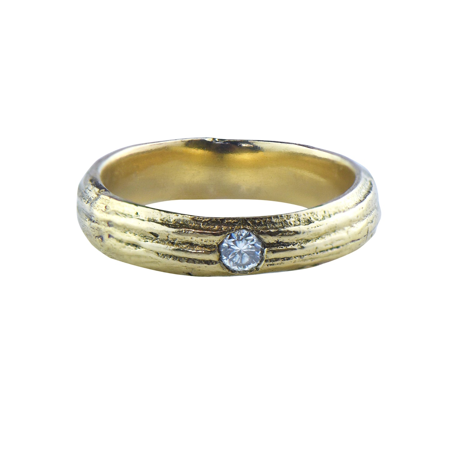 14ct Gold English Oak Solitaire