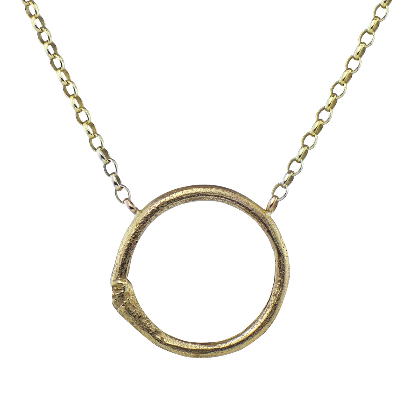 9ct Gold Bamboo Hoop Necklace