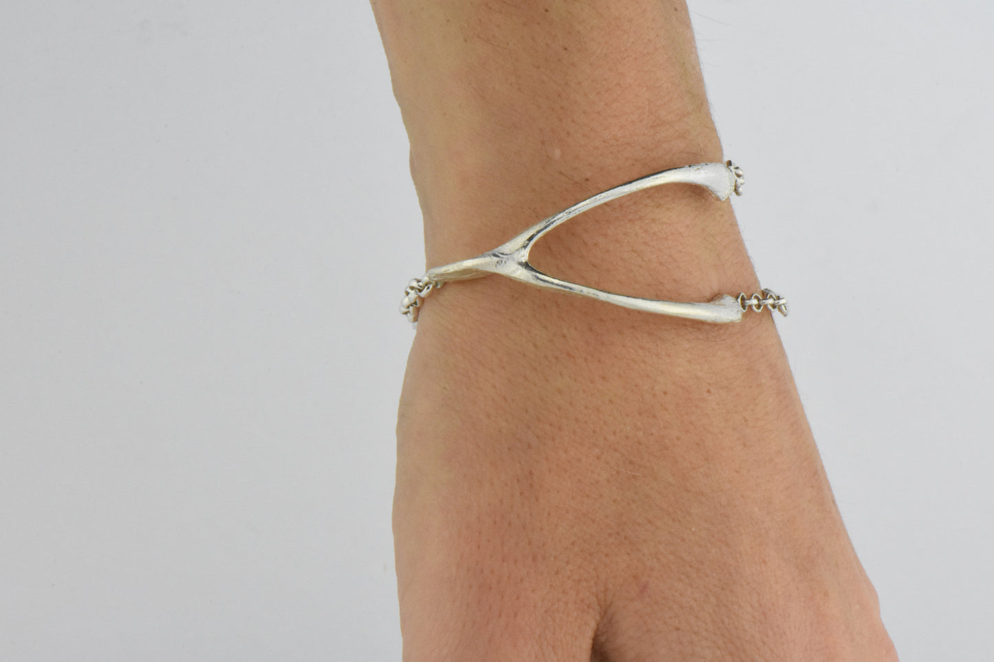 Silver Wishbone Bracelet